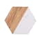 Craft Express 4ct. 3.93" x 4.5" Coaster Marble & Wood Laserable Hexagonal